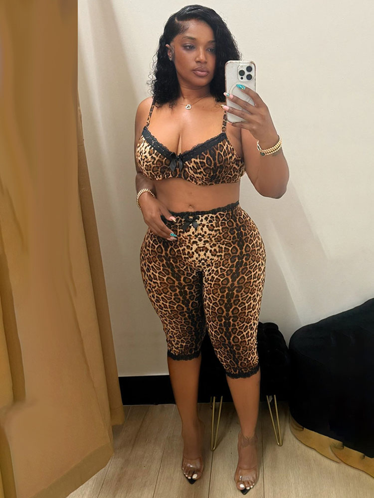 Tenues de club sexy à imprimé  - Lace Bralette Set avis et prix