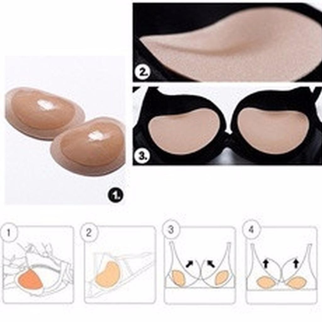 Coussinets de soutien-gorge en - Push Up Bra Silicone avis et prix